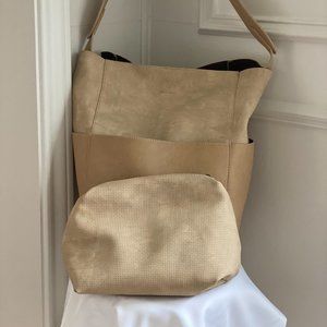 Tan Anthropologie Tote Purse
